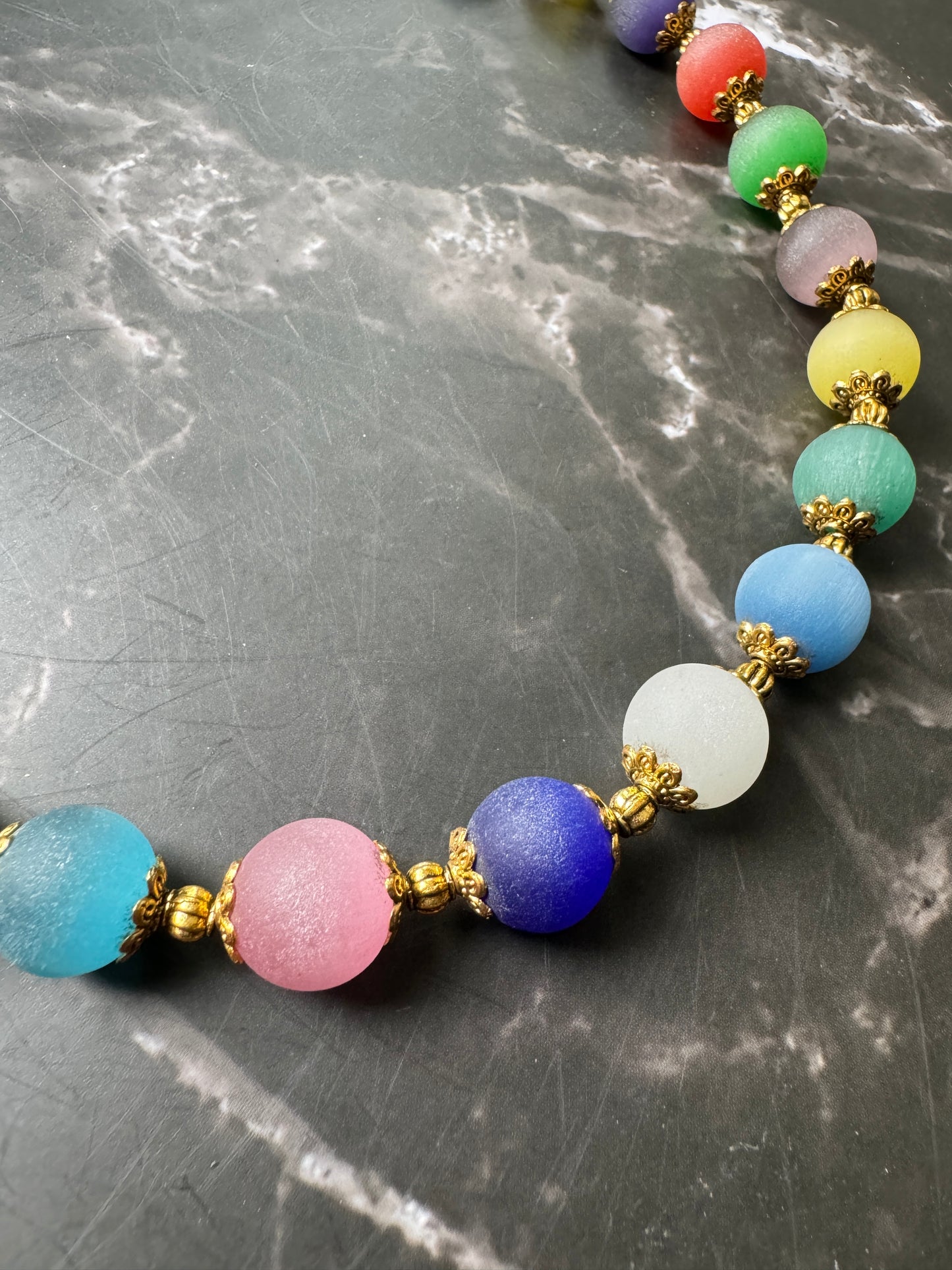 Colorful Glass Beads Necklace