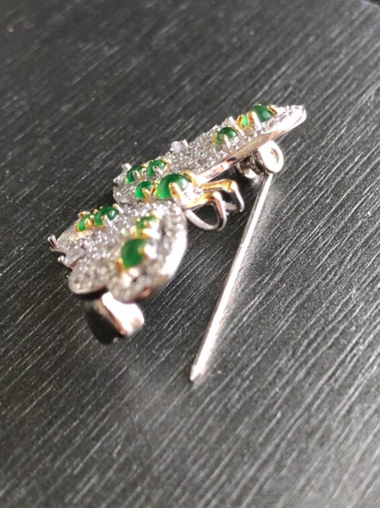 Sterling Silver Butterfly Brooch Pendant, Jadeiet Jade Brooch or Pendant, Multipurpose pendant