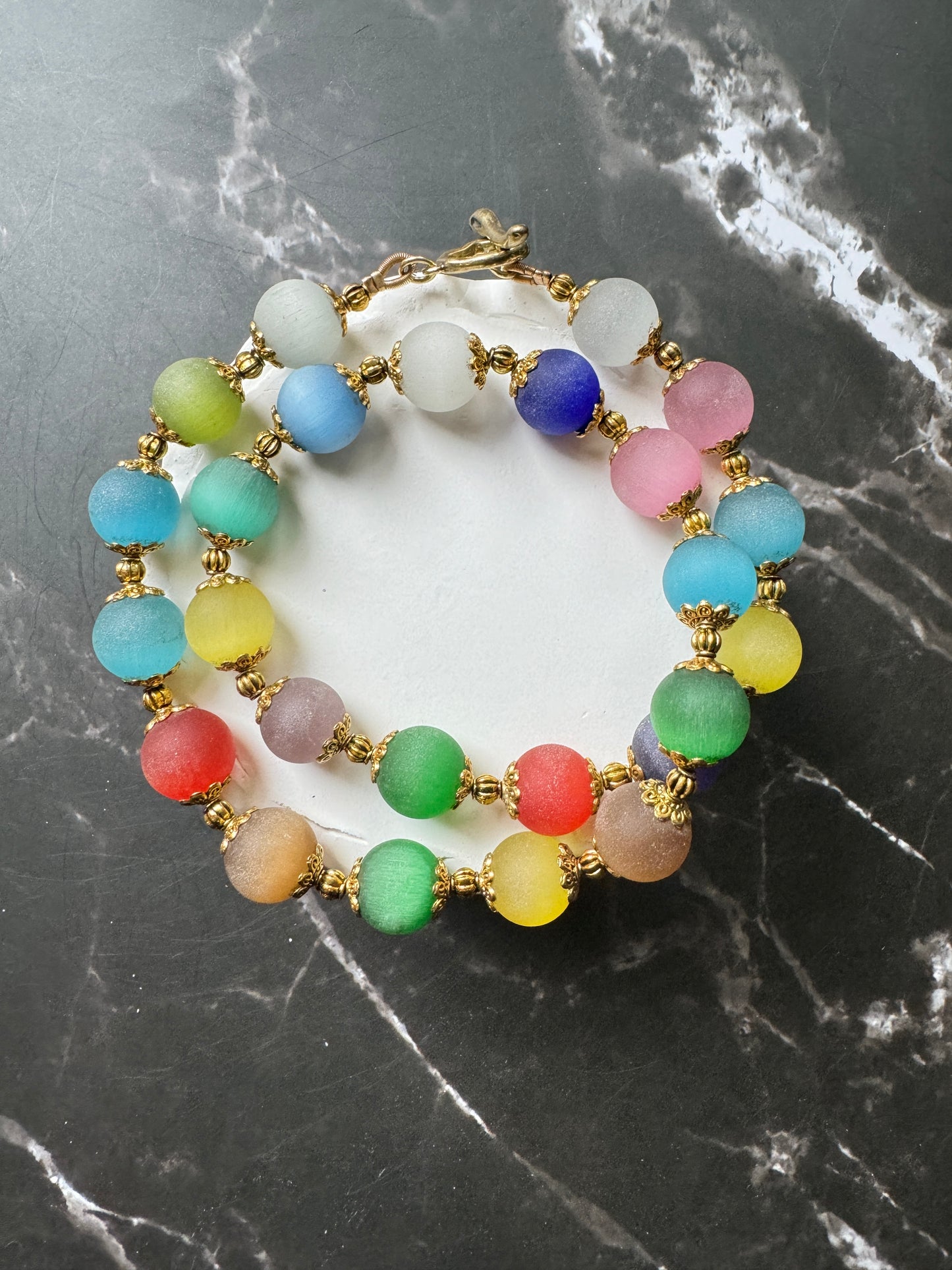 Colorful Glass Beads Necklace
