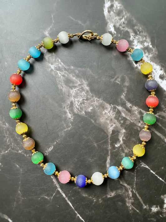 Colorful Glass Beads Necklace