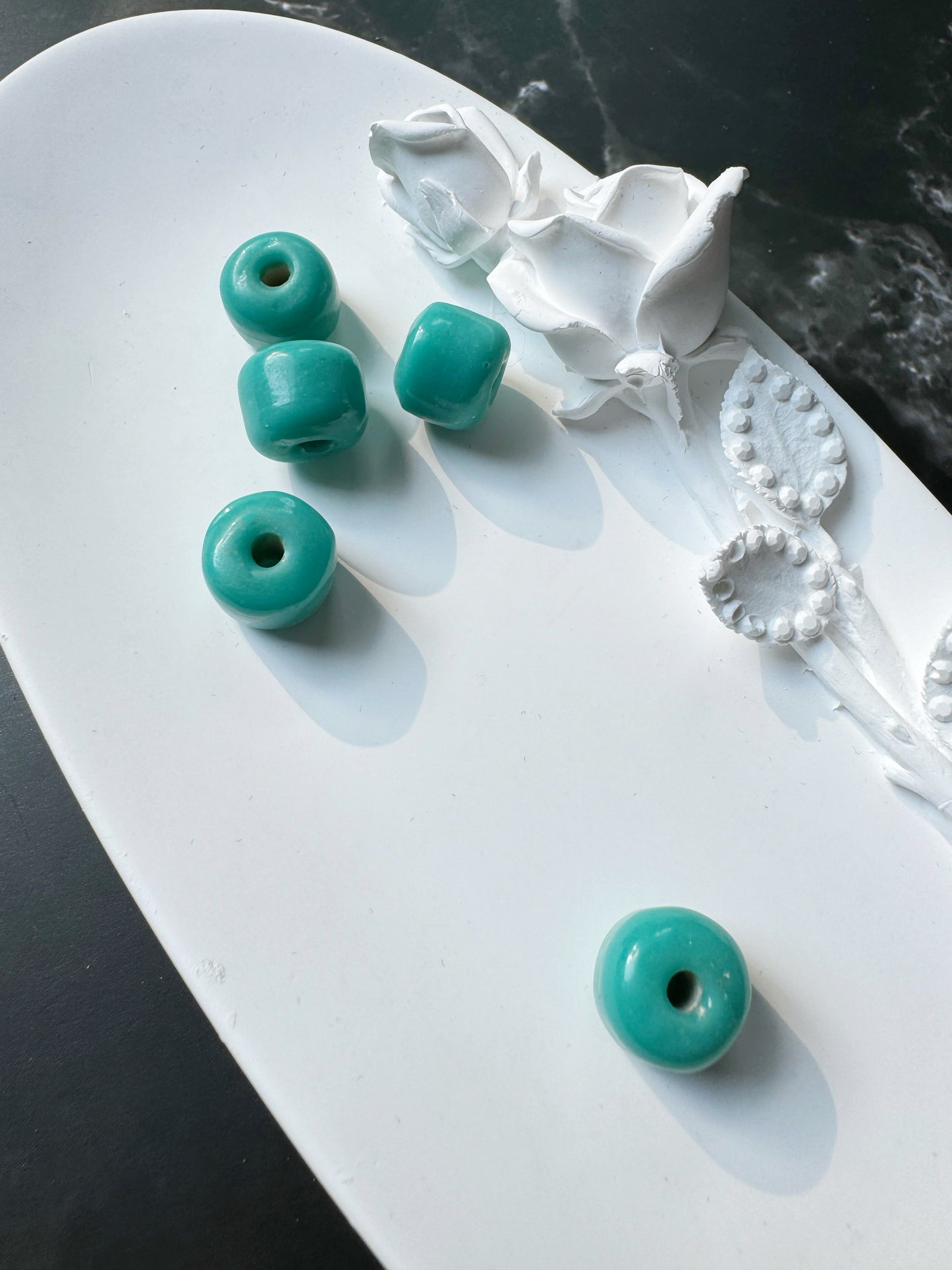 Green Chinese Glass Beads (CH001)