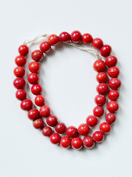 Red Nepali Glass Beads (RA001)